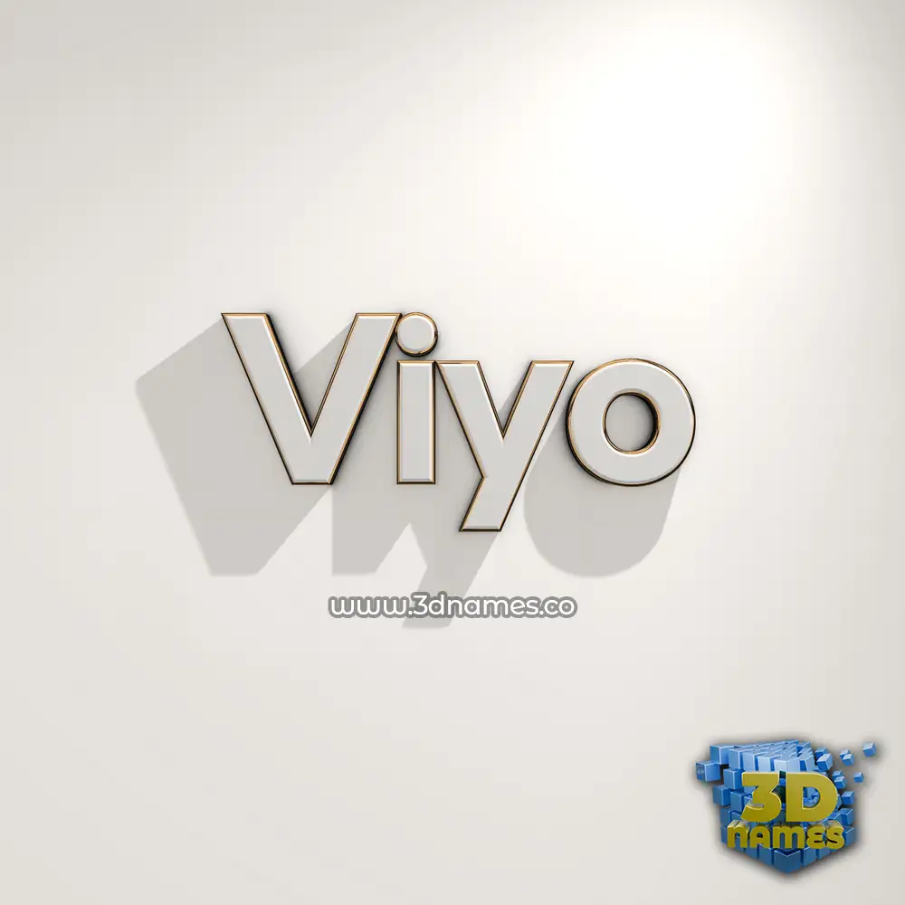 viyo in White Logo Warm style - 3D name wallpaper