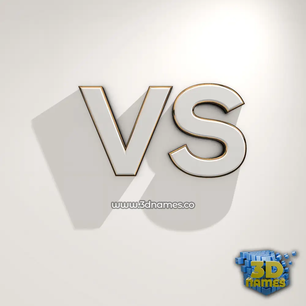 vs in White Logo Warm style - 3D name wallpaper