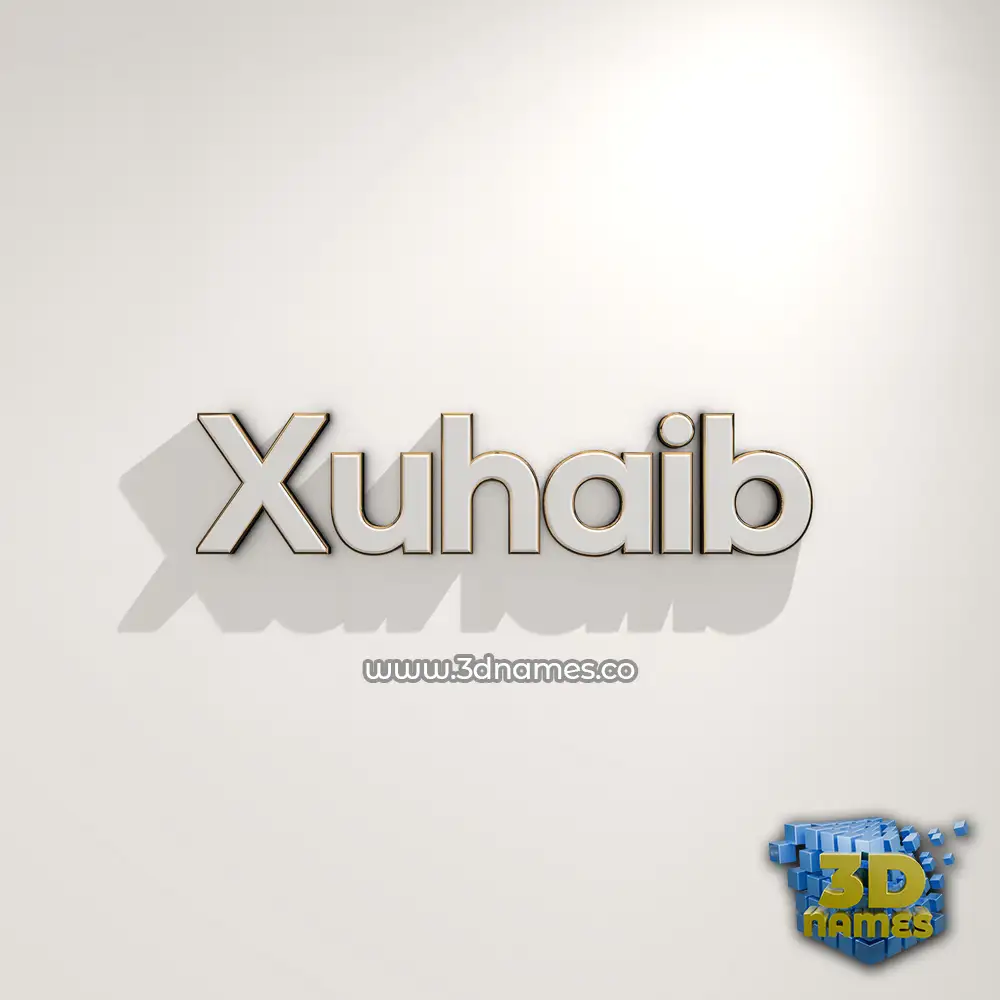 xuhaib in White Logo Warm style - 3D name wallpaper