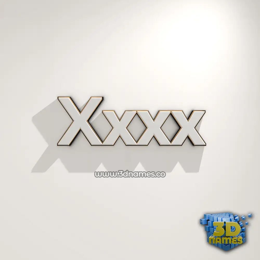 xxxx in White Logo Warm style - 3D name wallpaper