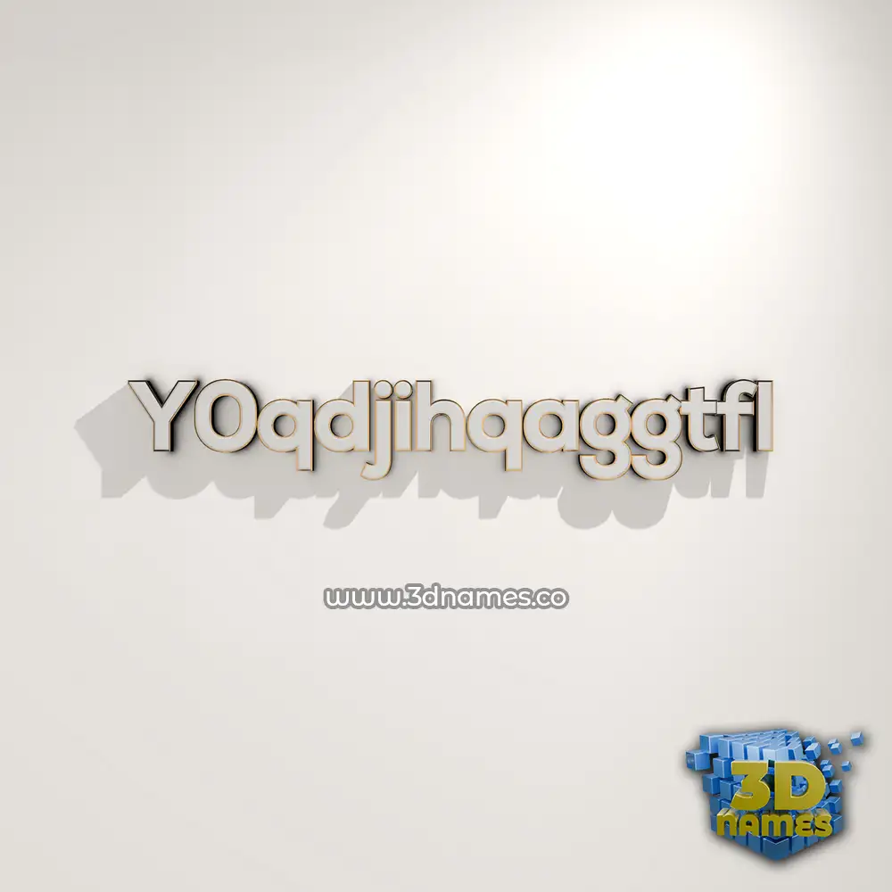 y0qdjihqaggtfl in White Logo Warm style - 3D name wallpaper