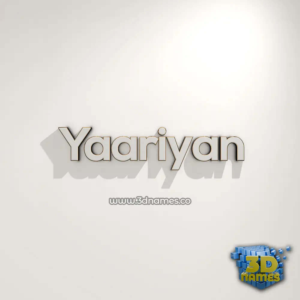 yaariyan in White Logo Warm style - 3D name wallpaper