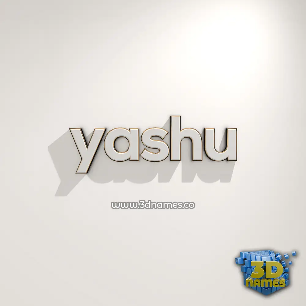 yashu in White Logo Warm style - 3D name wallpaper