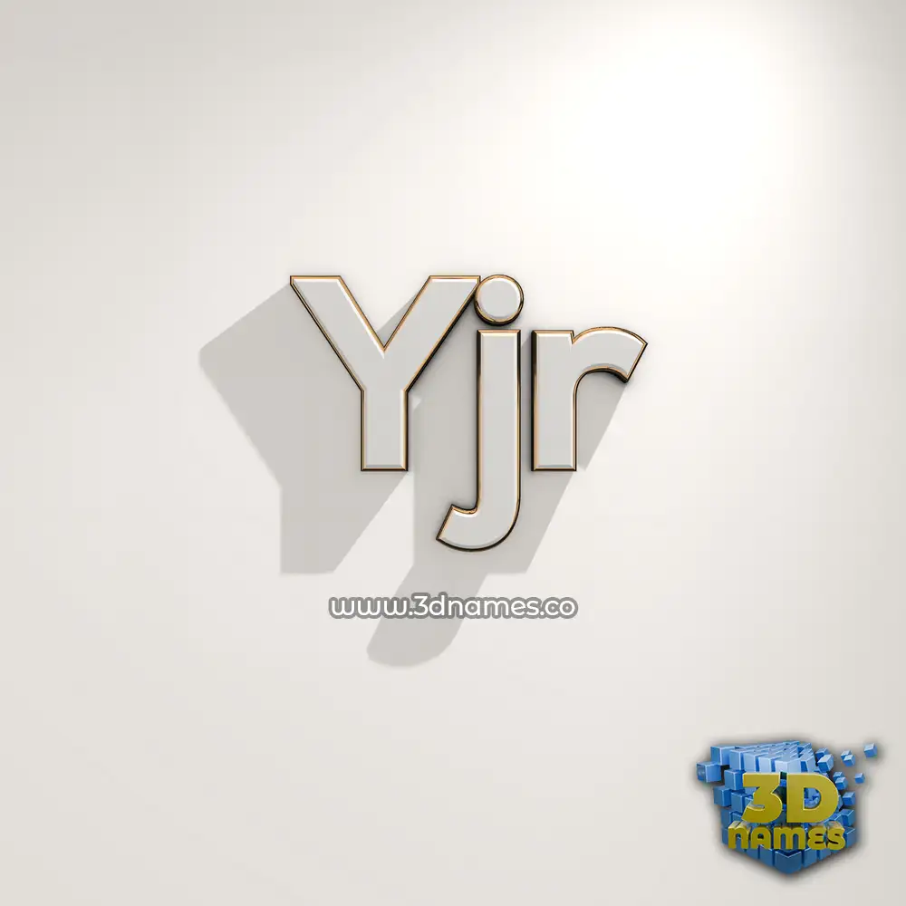 yjr in White Logo Warm style - 3D name wallpaper