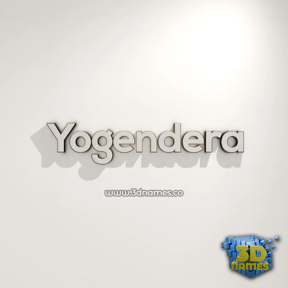 yogendera in White Logo Warm style - 3D name wallpaper