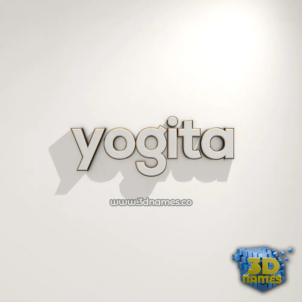 yogita in White Logo Warm style - 3D name wallpaper