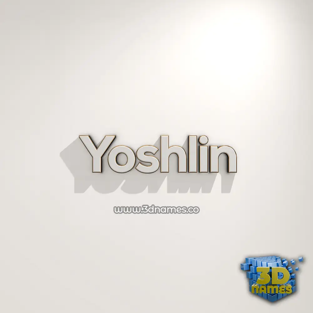yoshlin in White Logo Warm style - 3D name wallpaper
