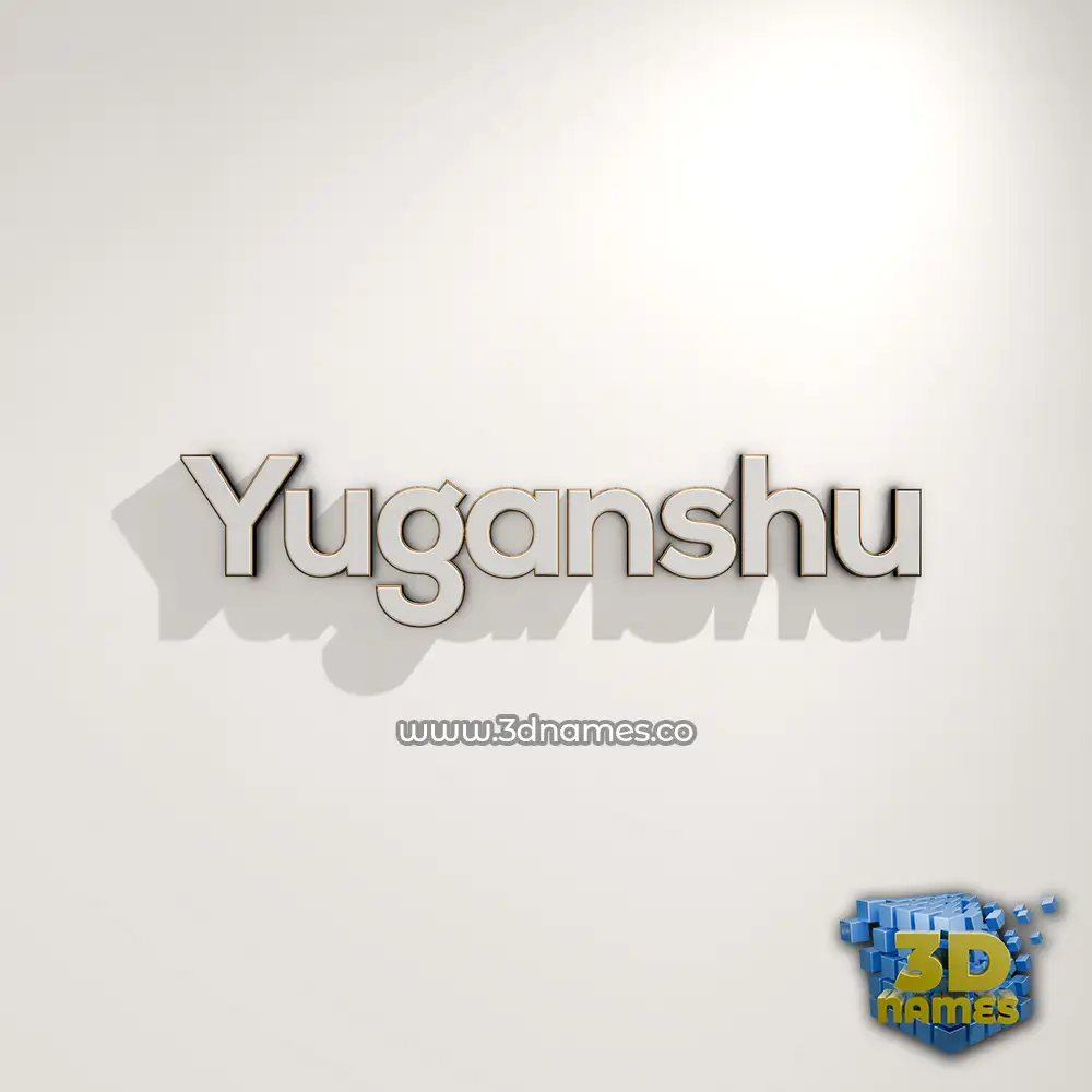 yuganshu in White Logo Warm style - 3D name wallpaper