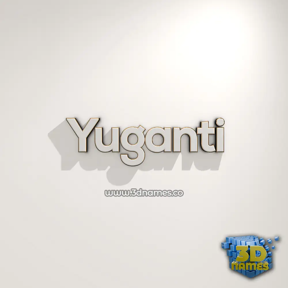 yuganti in White Logo Warm style - 3D name wallpaper
