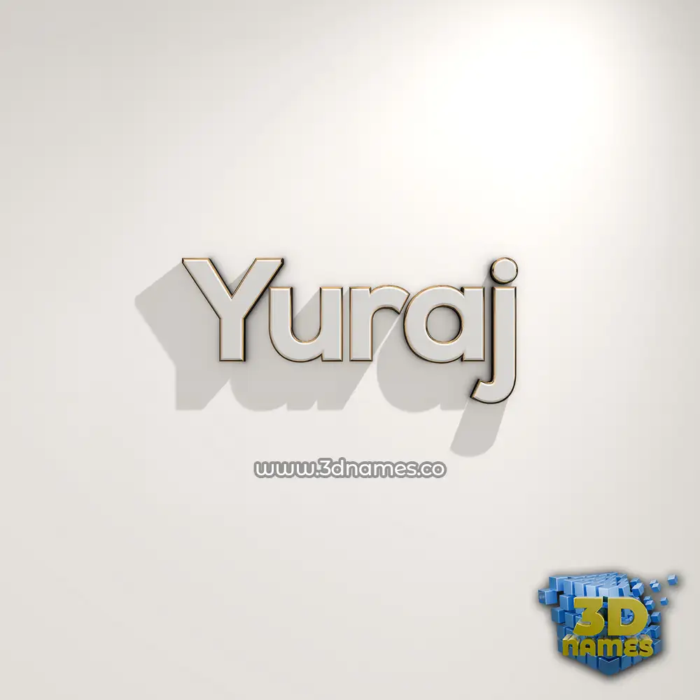yuraj in White Logo Warm style - 3D name wallpaper