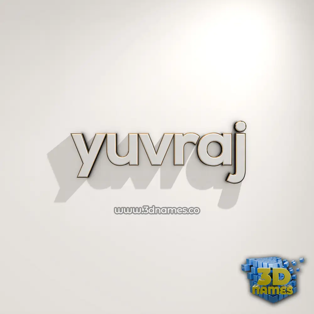 yuvraj in White Logo Warm style - 3D name wallpaper