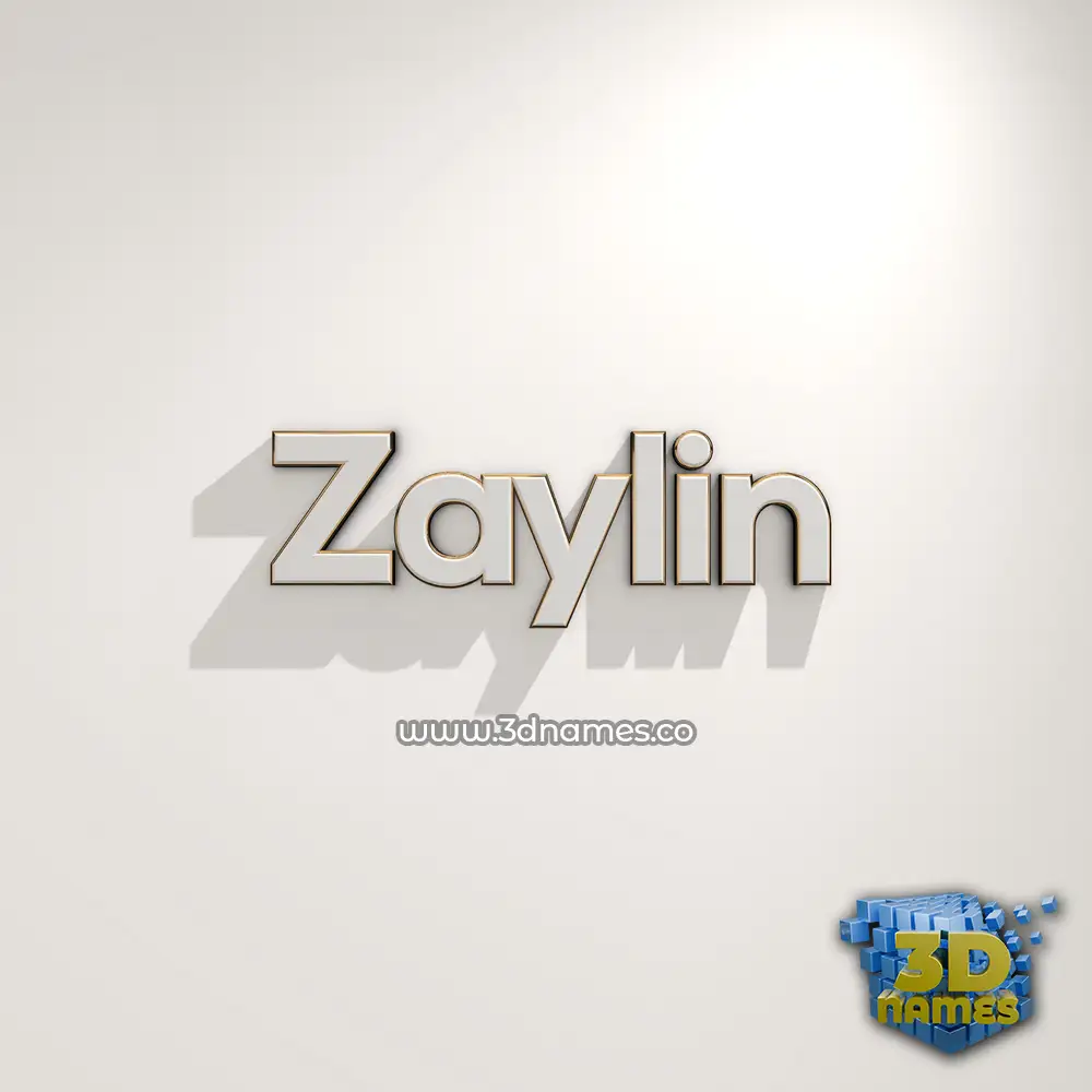 zaylin in White Logo Warm style - 3D name wallpaper