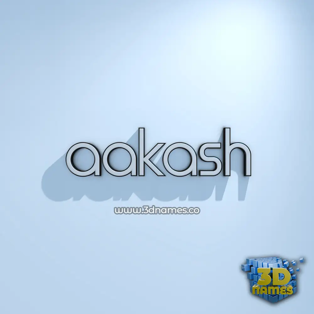 aakash in White Logo Cold style - 3D name wallpaper