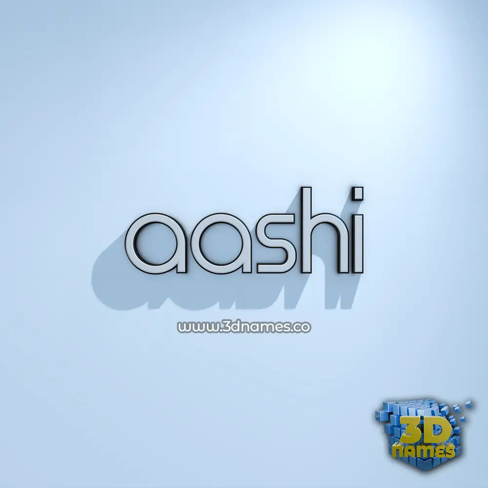 aashi in White Logo Cold style - 3D name wallpaper