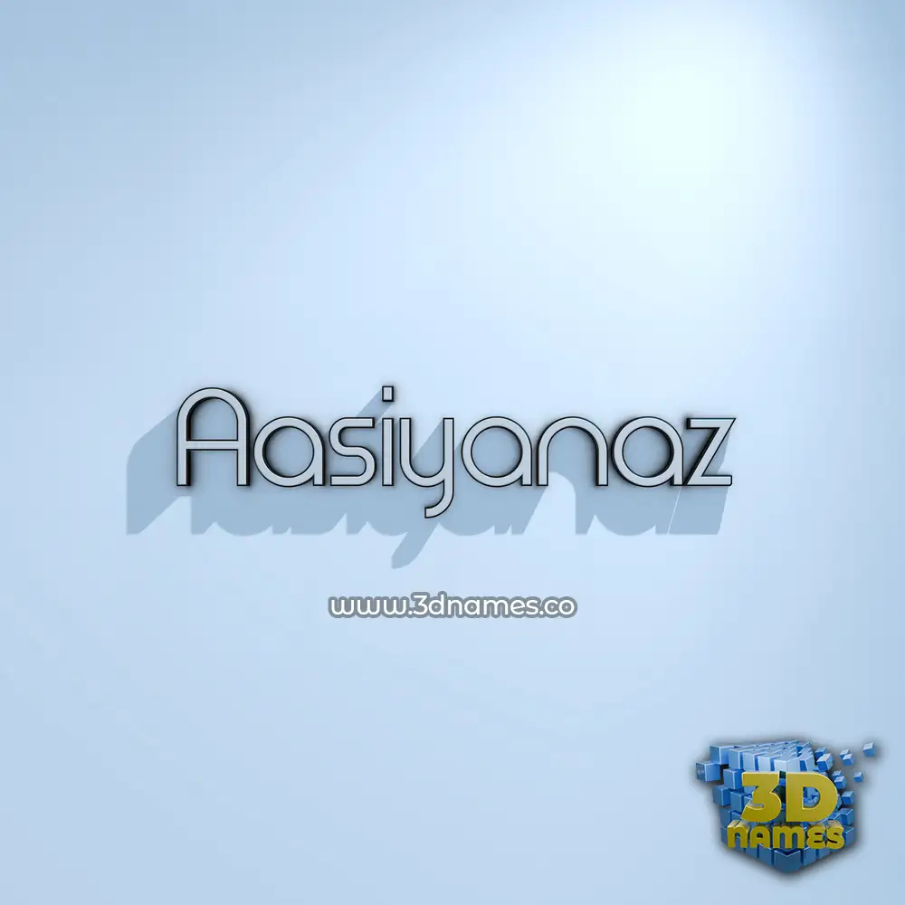 aasiyanaz in White Logo Cold style - 3D name wallpaper