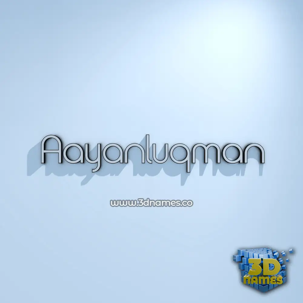 aayanluqman in White Logo Cold style - 3D name wallpaper