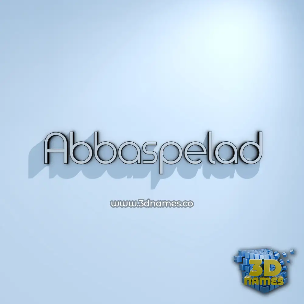 abbaspelad in White Logo Cold style - 3D name wallpaper