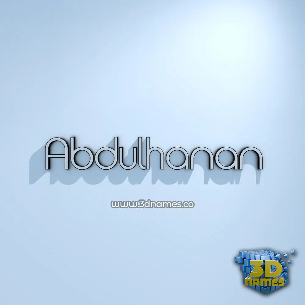abdulhanan in White Logo Cold style - 3D name wallpaper