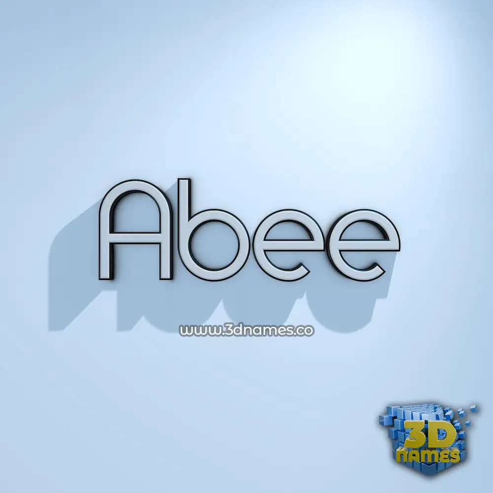 abee in White Logo Cold style - 3D name wallpaper