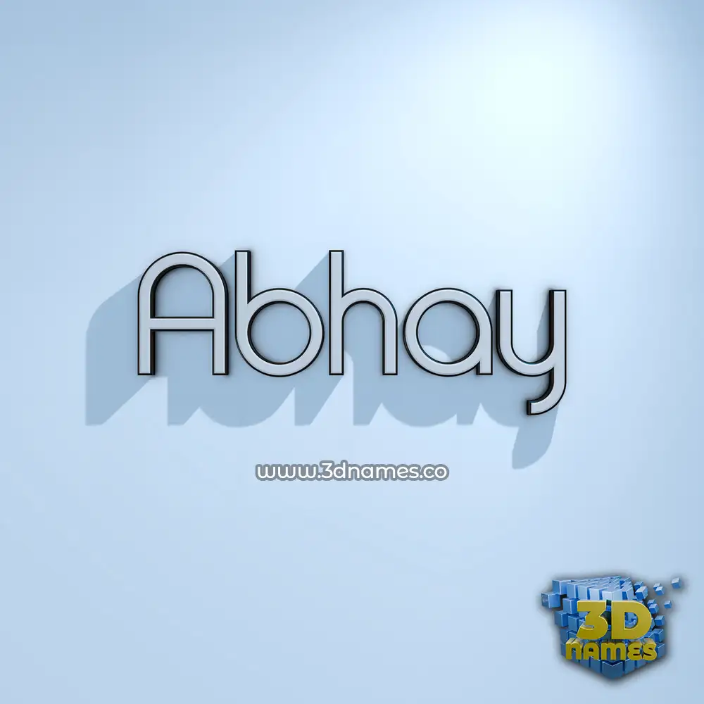 abhay in White Logo Cold style - 3D name wallpaper