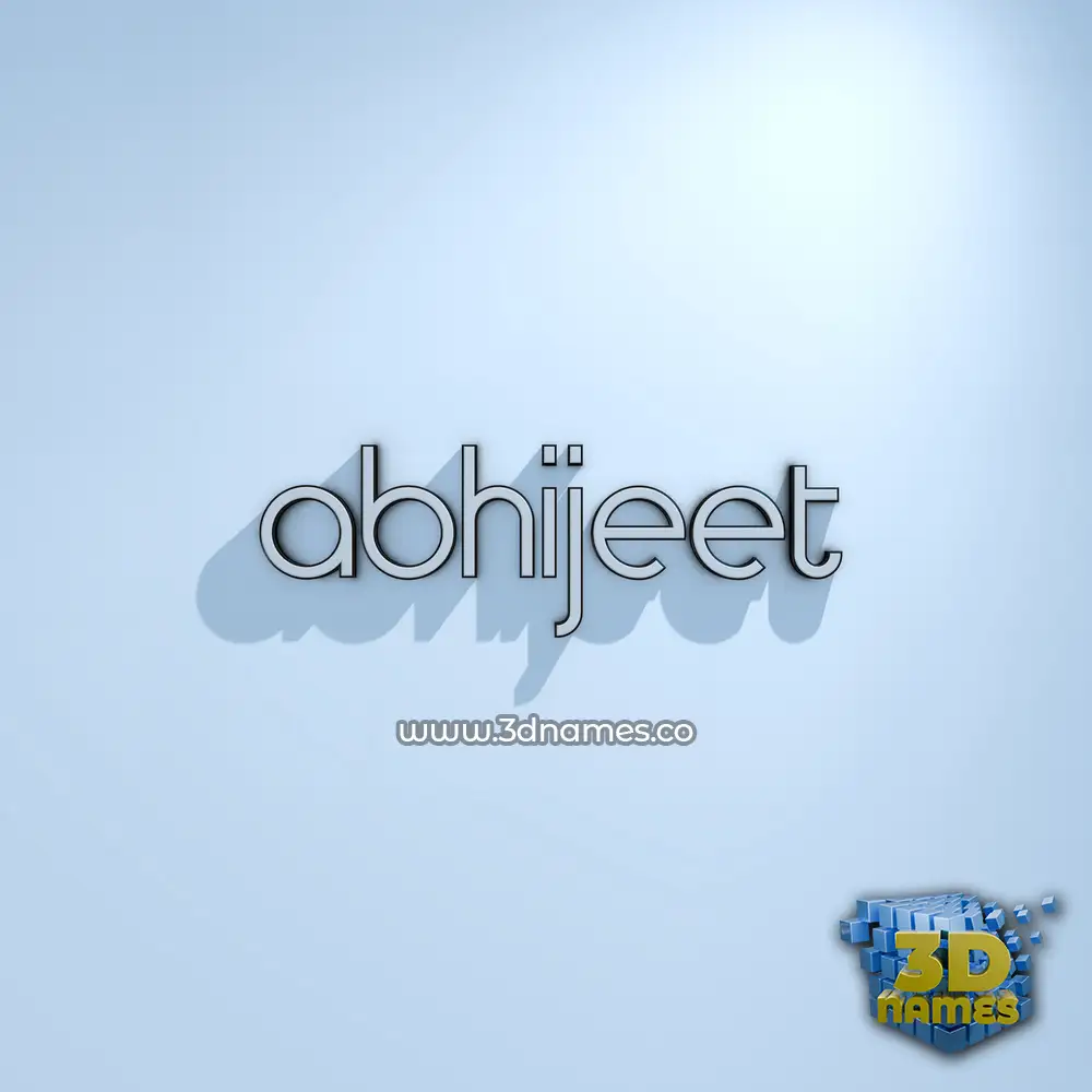 abhijeet in White Logo Cold style - 3D name wallpaper