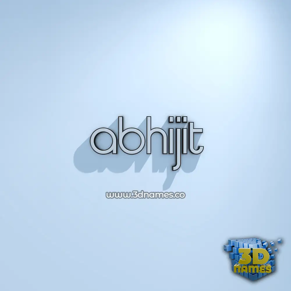 abhijit in White Logo Cold style - 3D name wallpaper