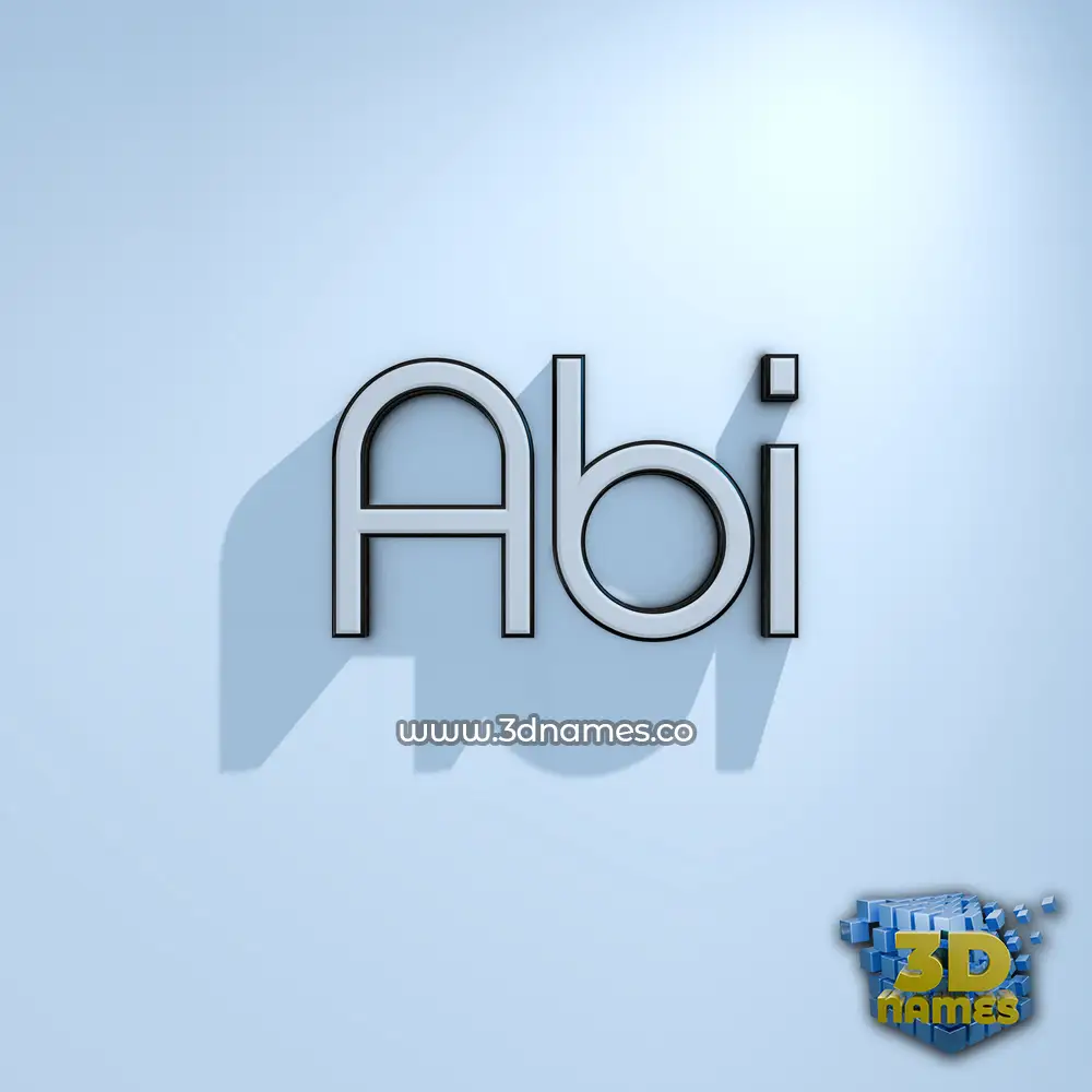 abi in White Logo Cold style - 3D name wallpaper