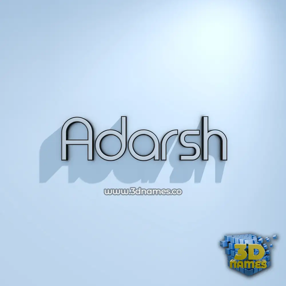adarsh in White Logo Cold style - 3D name wallpaper