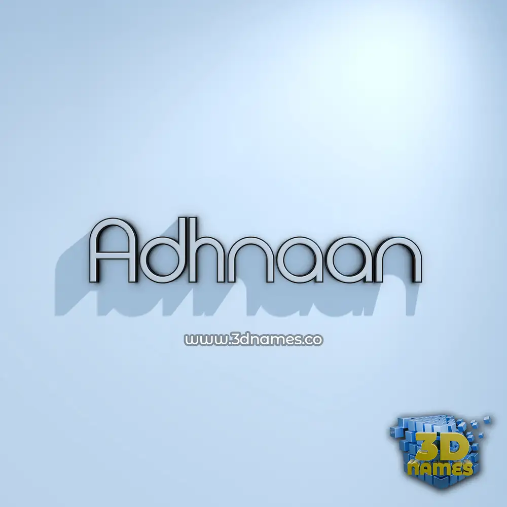 adhnaan in White Logo Cold style - 3D name wallpaper