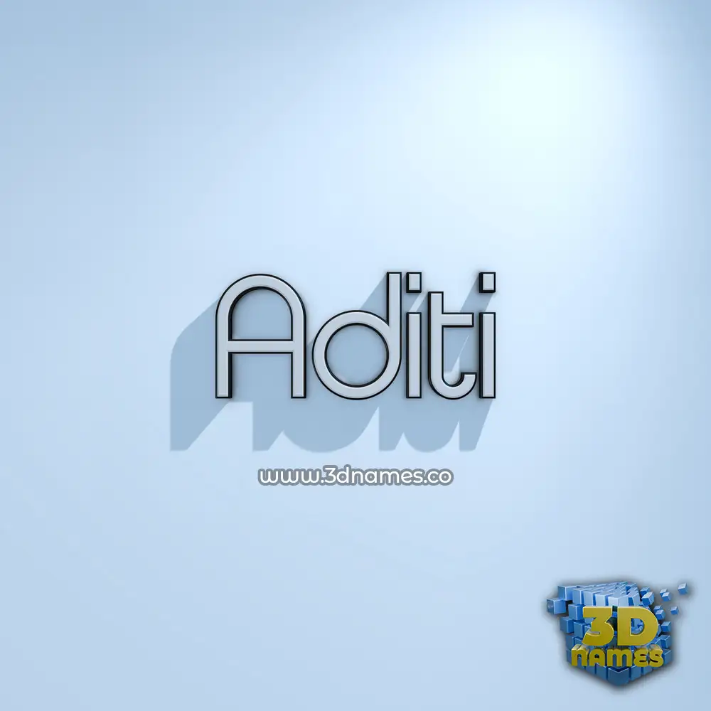 aditi in White Logo Cold style - 3D name wallpaper