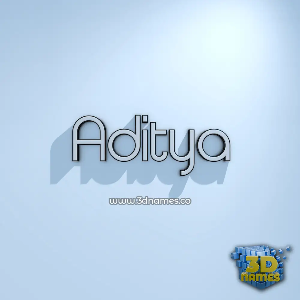 aditya in White Logo Cold style - 3D name wallpaper