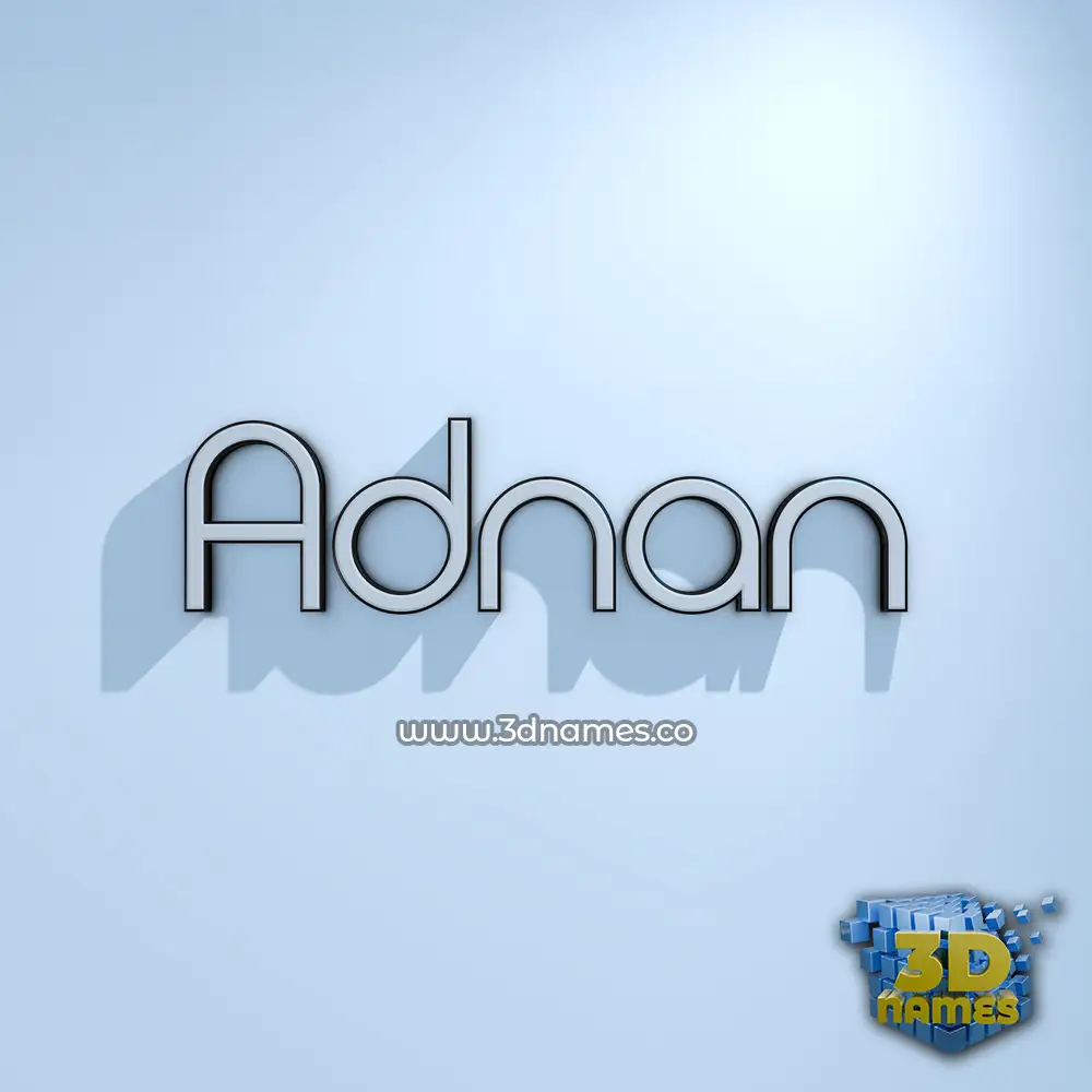 adnan in White Logo Cold style - 3D name wallpaper