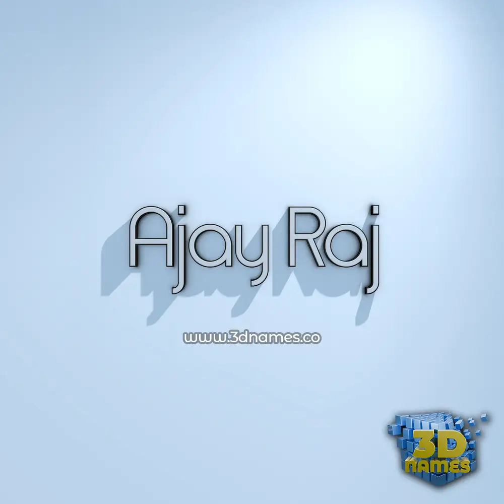 ajay raj in White Logo Cold style - 3D name wallpaper