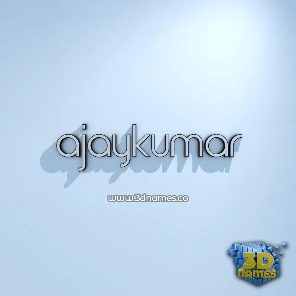 ajaykumar in White Logo Cold style - 3D name wallpaper