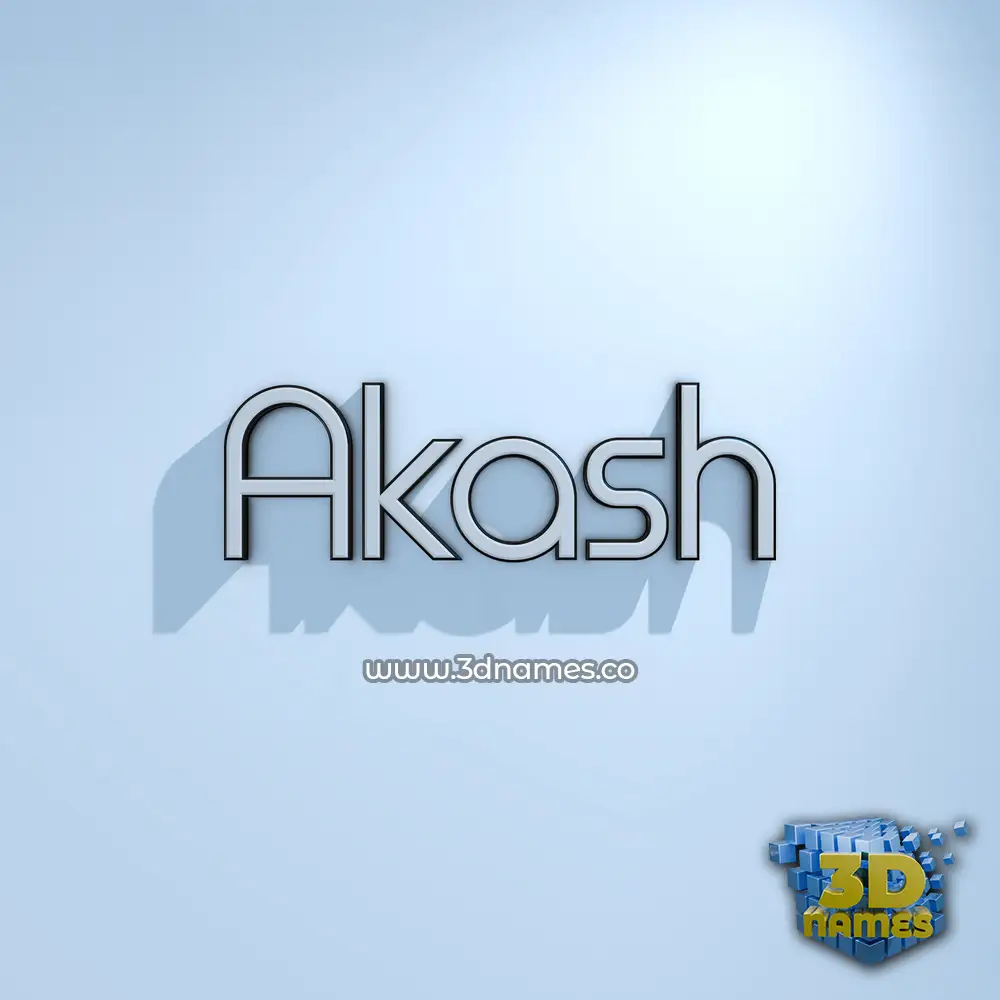 akash in White Logo Cold style - 3D name wallpaper