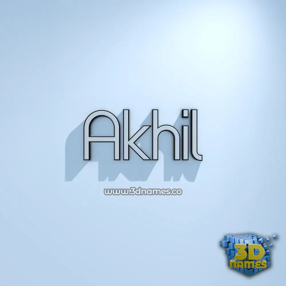 akhil in White Logo Cold style - 3D name wallpaper
