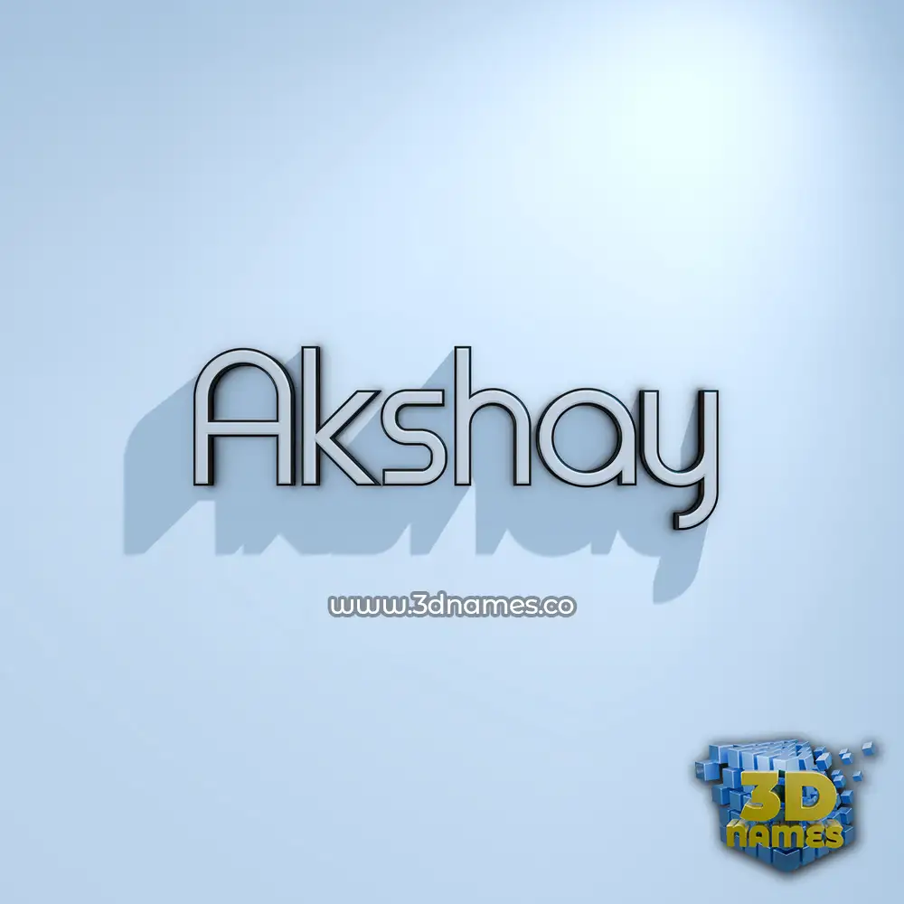 akshay in White Logo Cold style - 3D name wallpaper