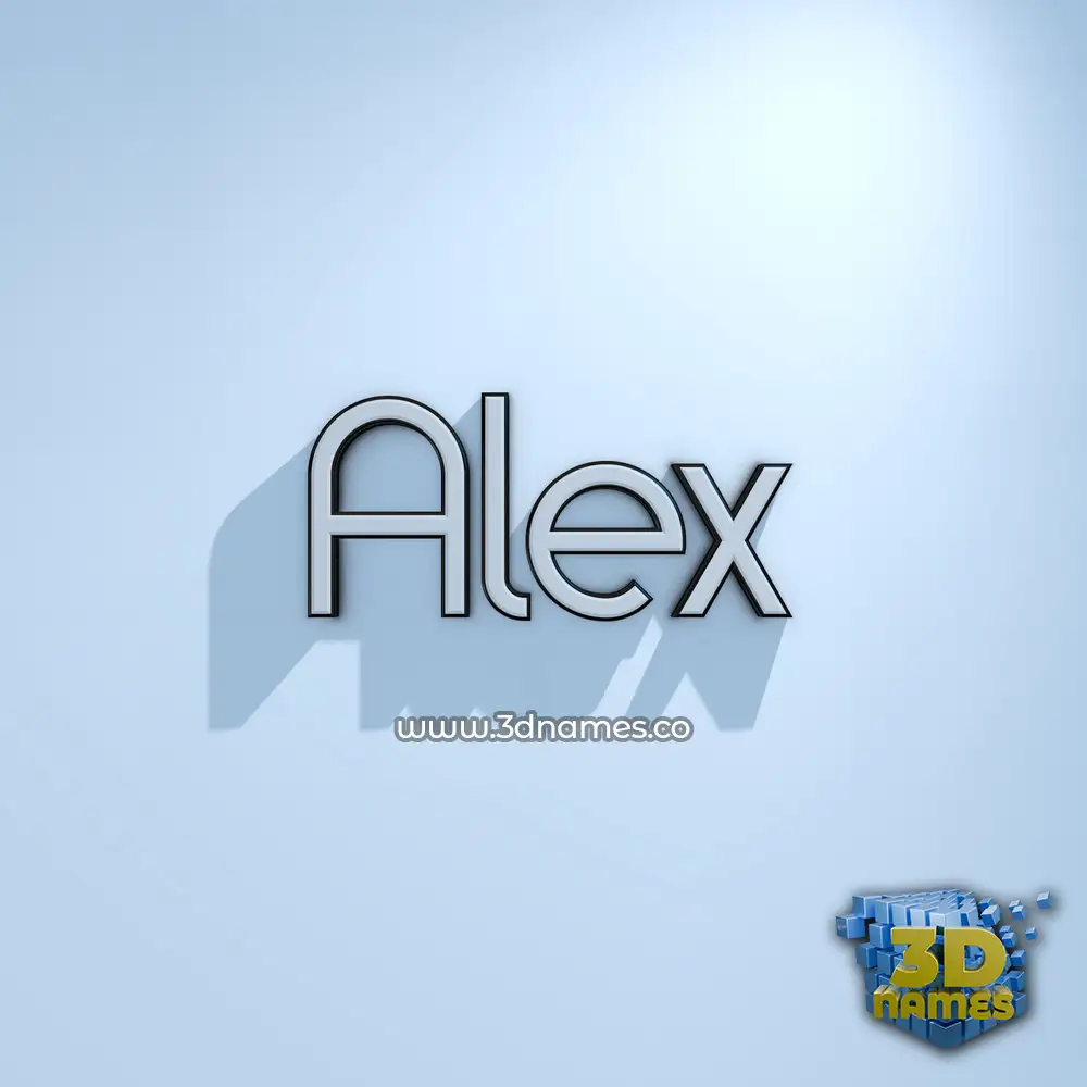 alex in White Logo Cold style - 3D name wallpaper