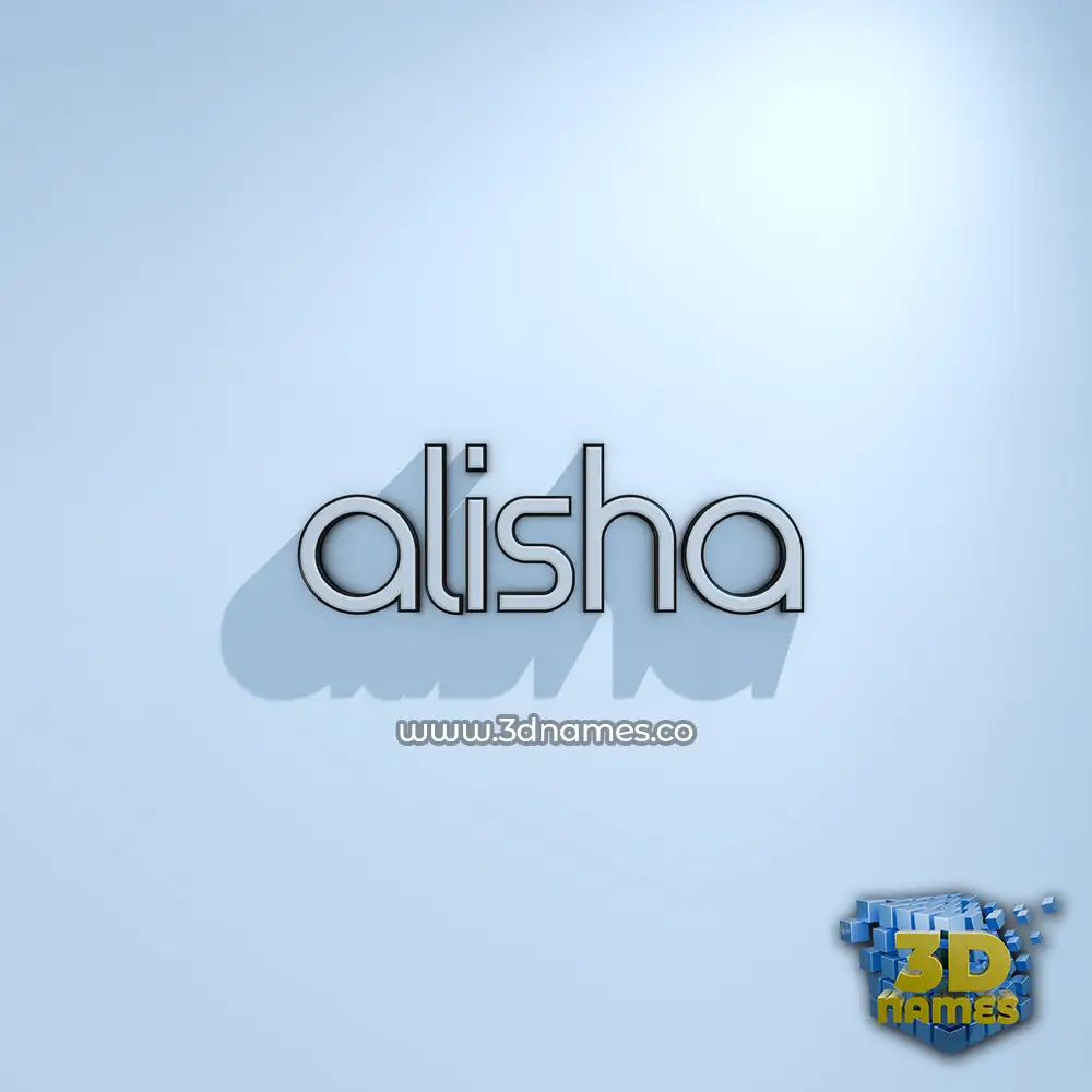 alisha in White Logo Cold style - 3D name wallpaper