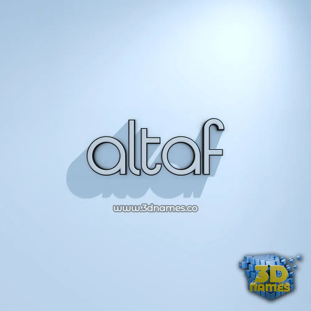 altaf in White Logo Cold style - 3D name wallpaper