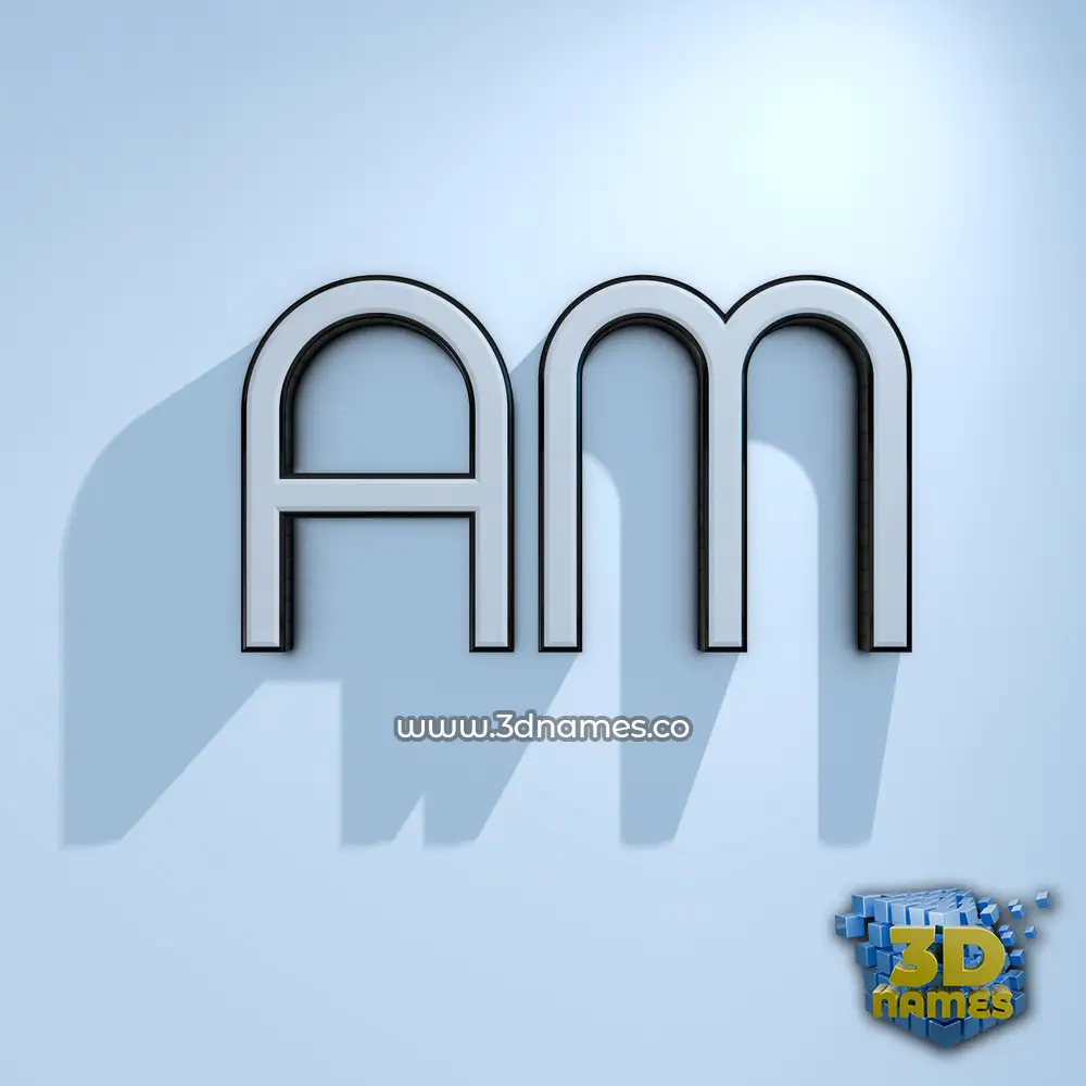am in White Logo Cold style - 3D name wallpaper