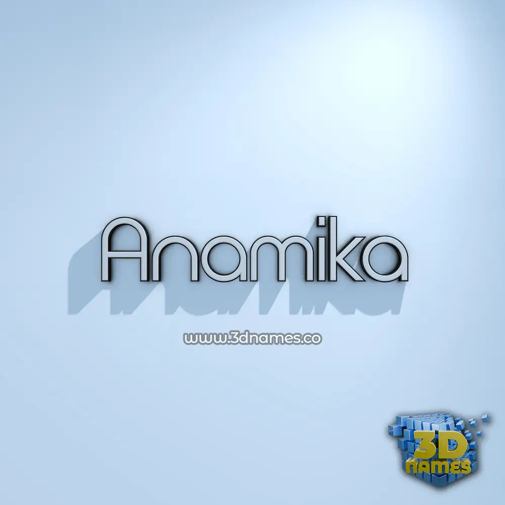 anamika in White Logo Cold style - 3D name wallpaper