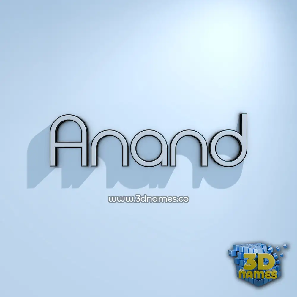 anand in White Logo Cold style - 3D name wallpaper