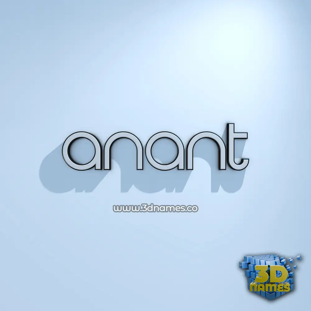 anant in White Logo Cold style - 3D name wallpaper