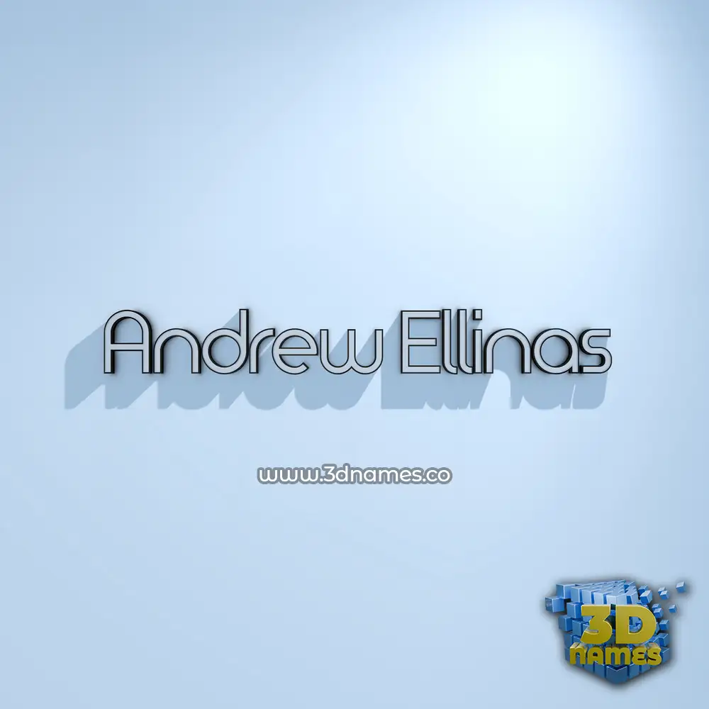 andrew ellinas in White Logo Cold style - 3D name wallpaper