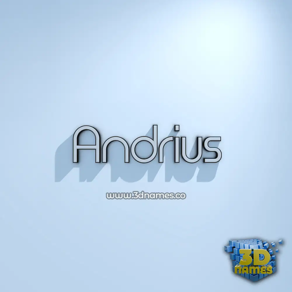 andrius in White Logo Cold style - 3D name wallpaper