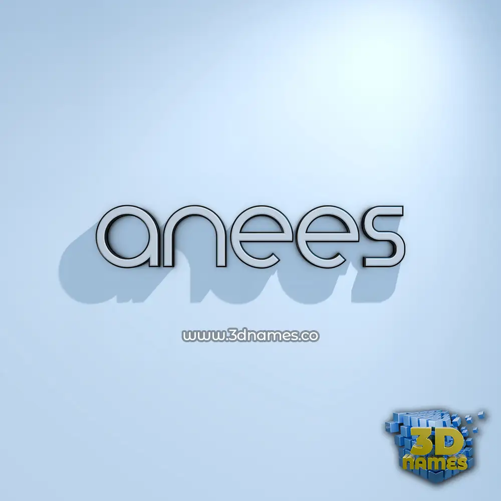 anees in White Logo Cold style - 3D name wallpaper