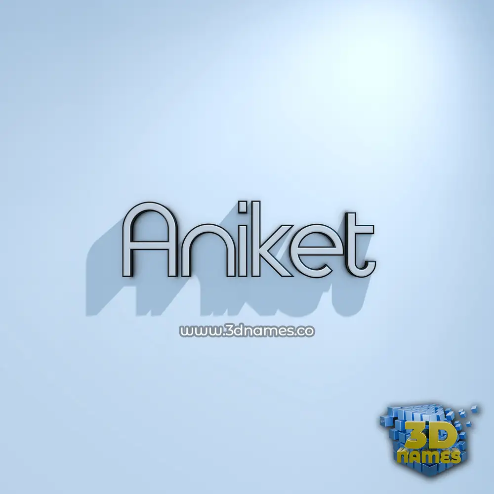aniket in White Logo Cold style - 3D name wallpaper