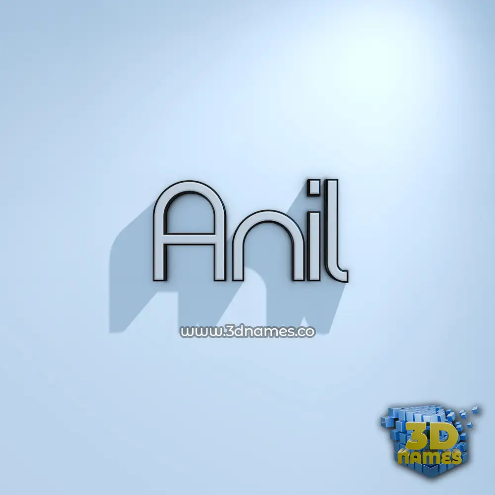 anil in White Logo Cold style - 3D name wallpaper
