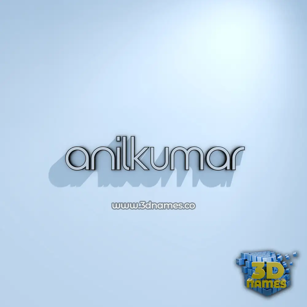 anilkumar in White Logo Cold style - 3D name wallpaper
